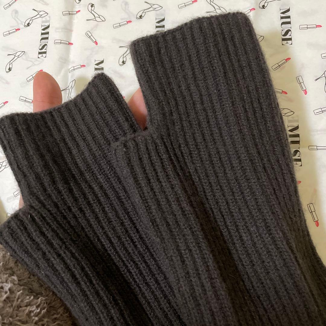 Cashmere ニットキャップ アームウォーマー 2点セット