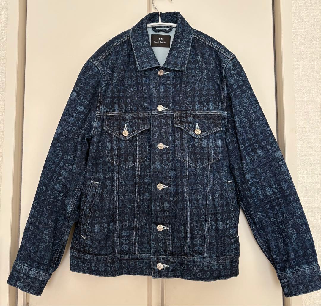 [試着のみ]ポールスミスデニムジャケットLaser EtchedDyeing S