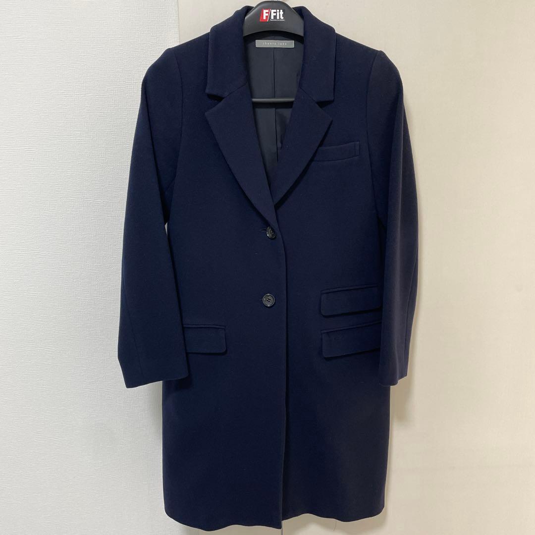 theory luxeネイビー チェスターコート