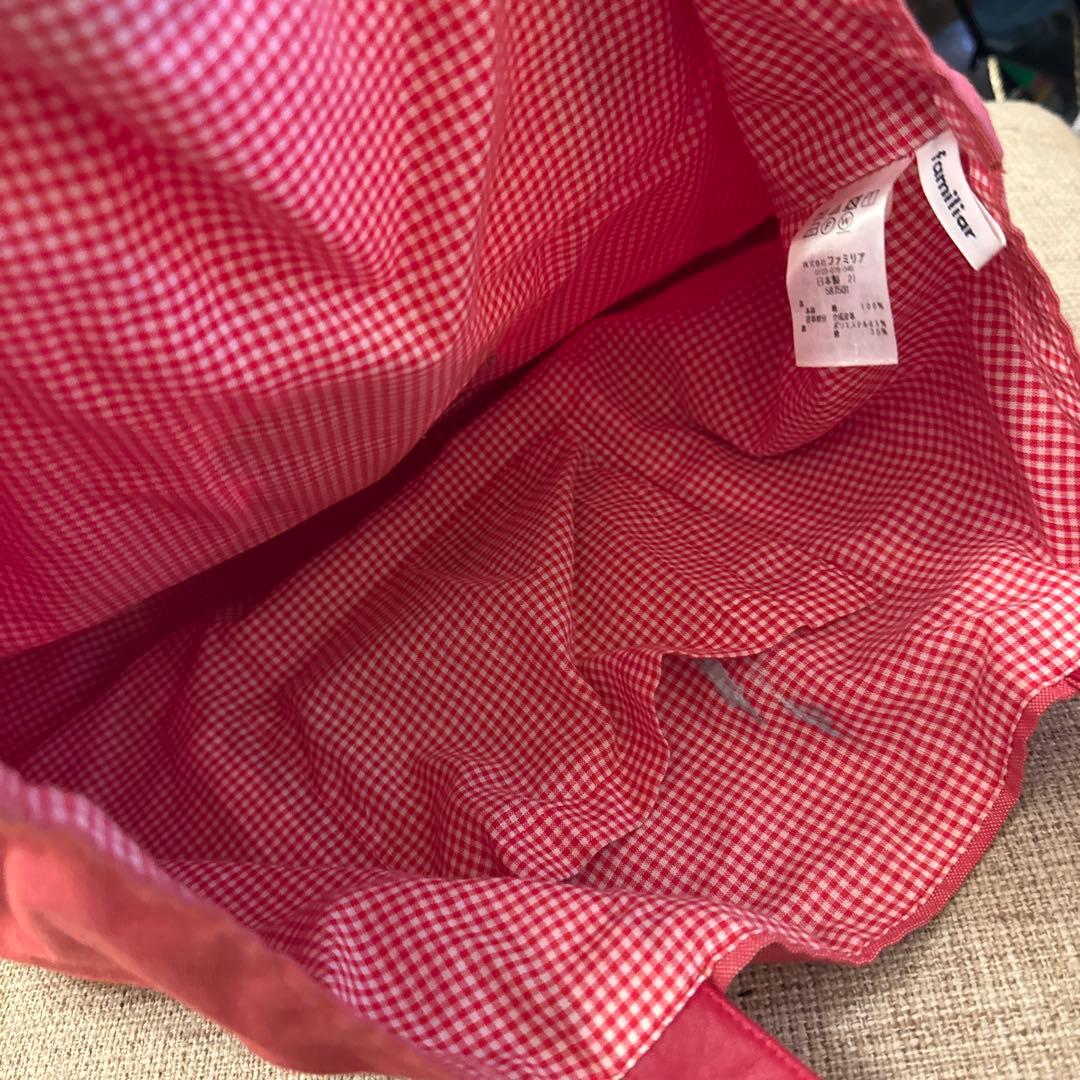 刺繍トートバッグ 女の子とクマ