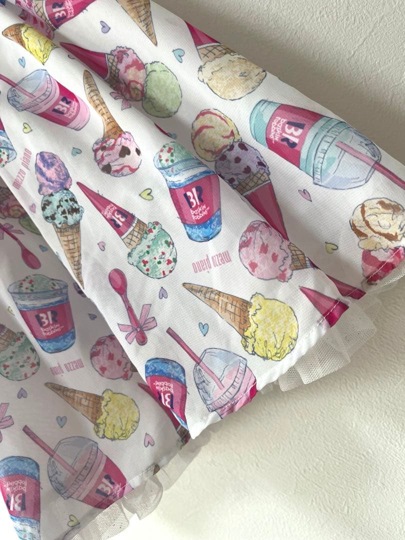 mezzo piano 31コラボ　アイスクリーム柄 半袖ワンピース 120