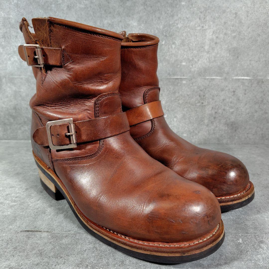 ホーキンス　エンジニアブーツ　ブラウン　レザー　本革　ベルト　【26.5】