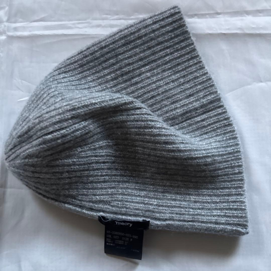 セオリー　カシミアニット帽　手袋　　グレー