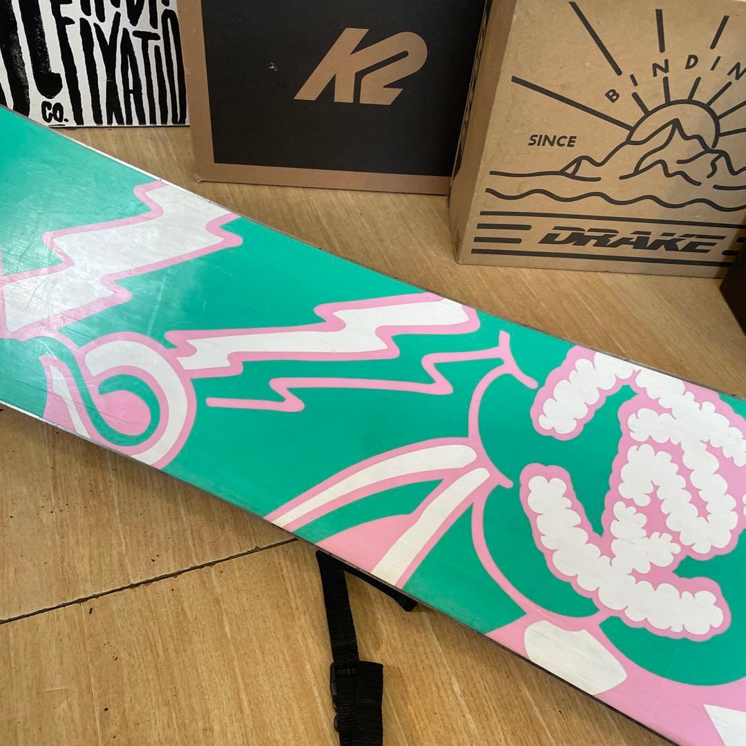 K2　キッズスノーボードセット　バイン付3点セット　110㎝