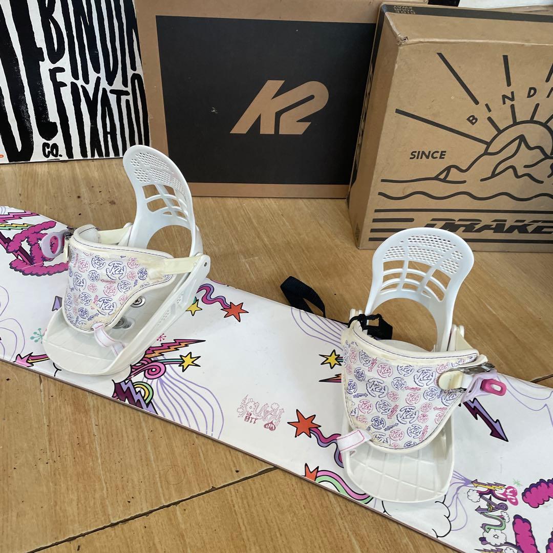 K2　キッズスノーボードセット　バイン付3点セット　110㎝