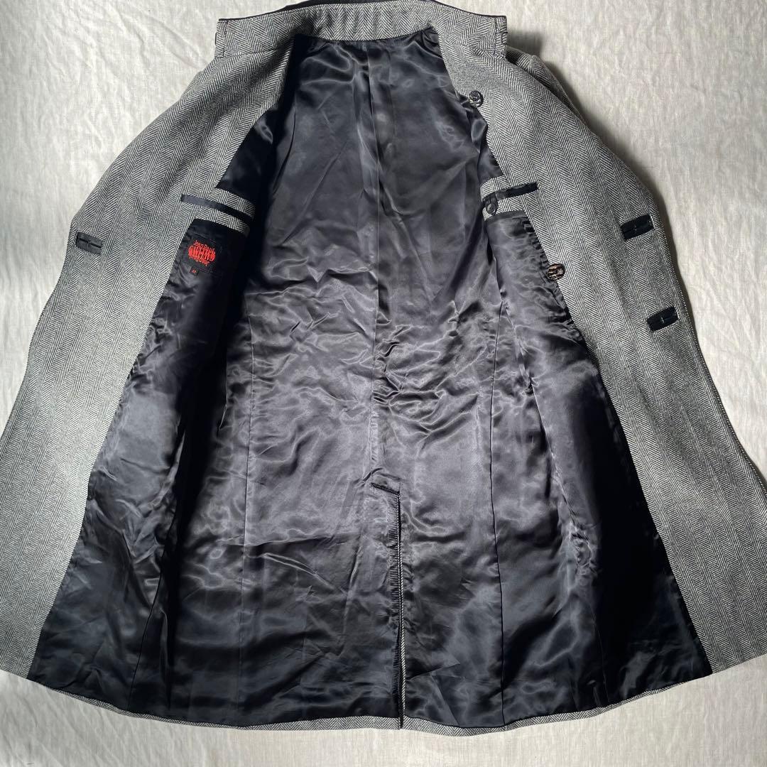 【希少】JEAN PAUL GAULTIER レザー ヘリンボーン コート 48