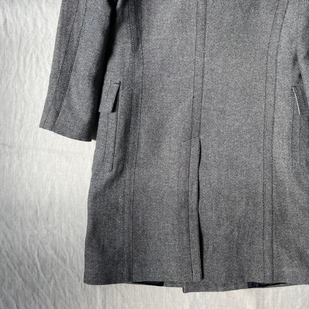 【希少】JEAN PAUL GAULTIER レザー ヘリンボーン コート 48