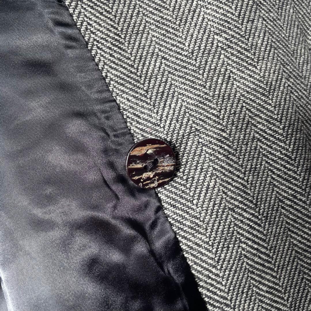 【希少】JEAN PAUL GAULTIER レザー ヘリンボーン コート 48