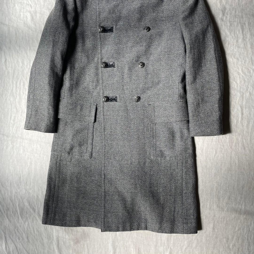 【希少】JEAN PAUL GAULTIER レザー ヘリンボーン コート 48