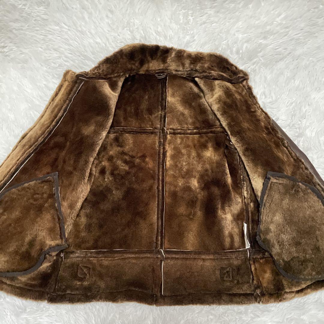 タグ付き✨美品✨B-3 ムートンジャケット　ラムレザー　L