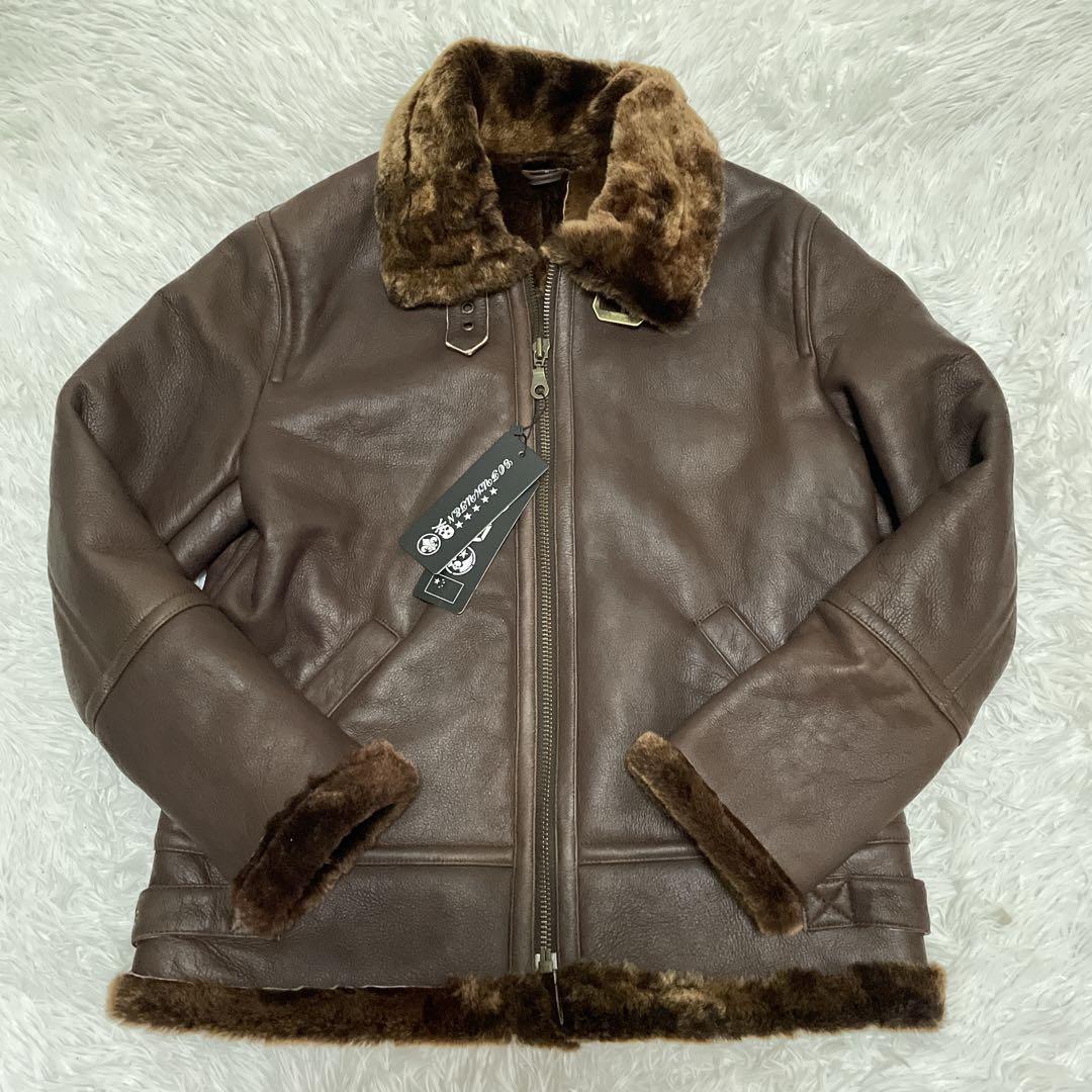 タグ付き✨美品✨B-3 ムートンジャケット　ラムレザー　L