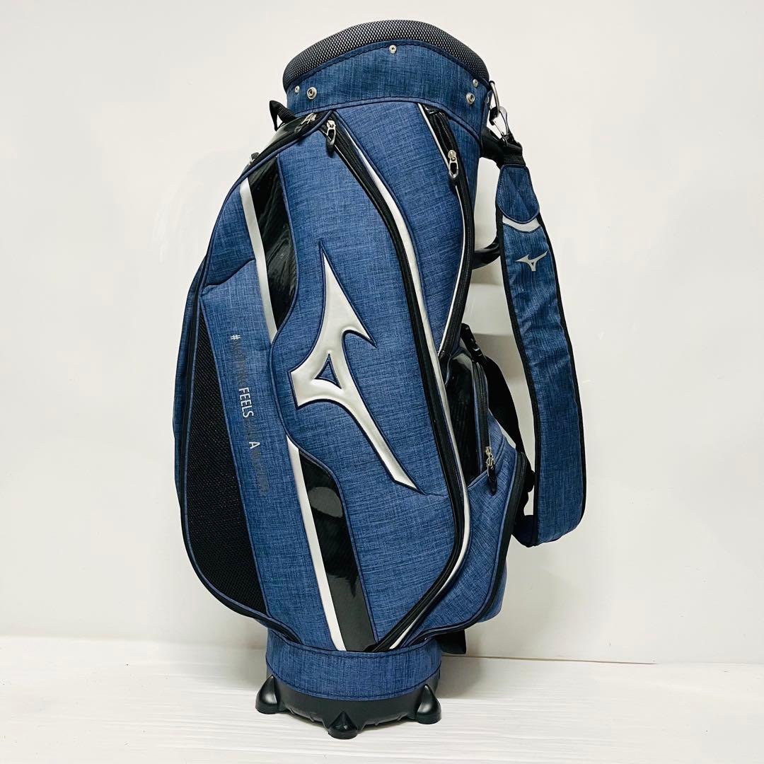 ミズノ　キャディバッグ　MIZUNO デニム　軽量　美品　ゴルフバッグ　ゴルフ