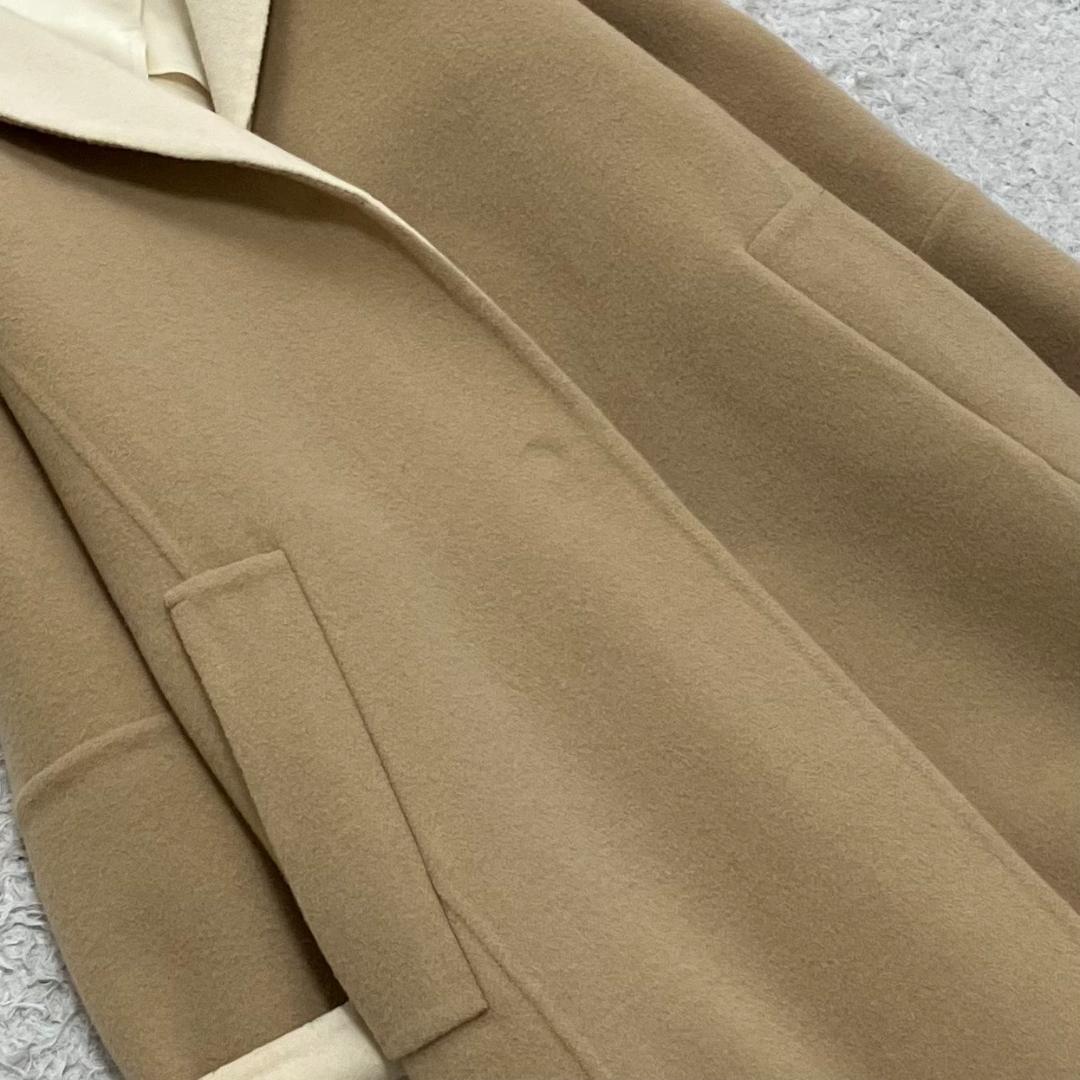美品✨アドーア 2TONE リバーコート カシミヤ フォックスファー キャメル