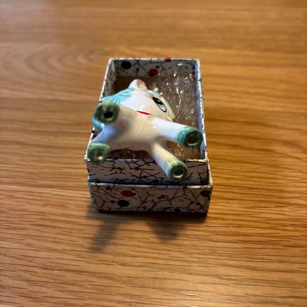 内藤ルネ ユニコーン 陶器 オーナメント 置物 昭和レトロ