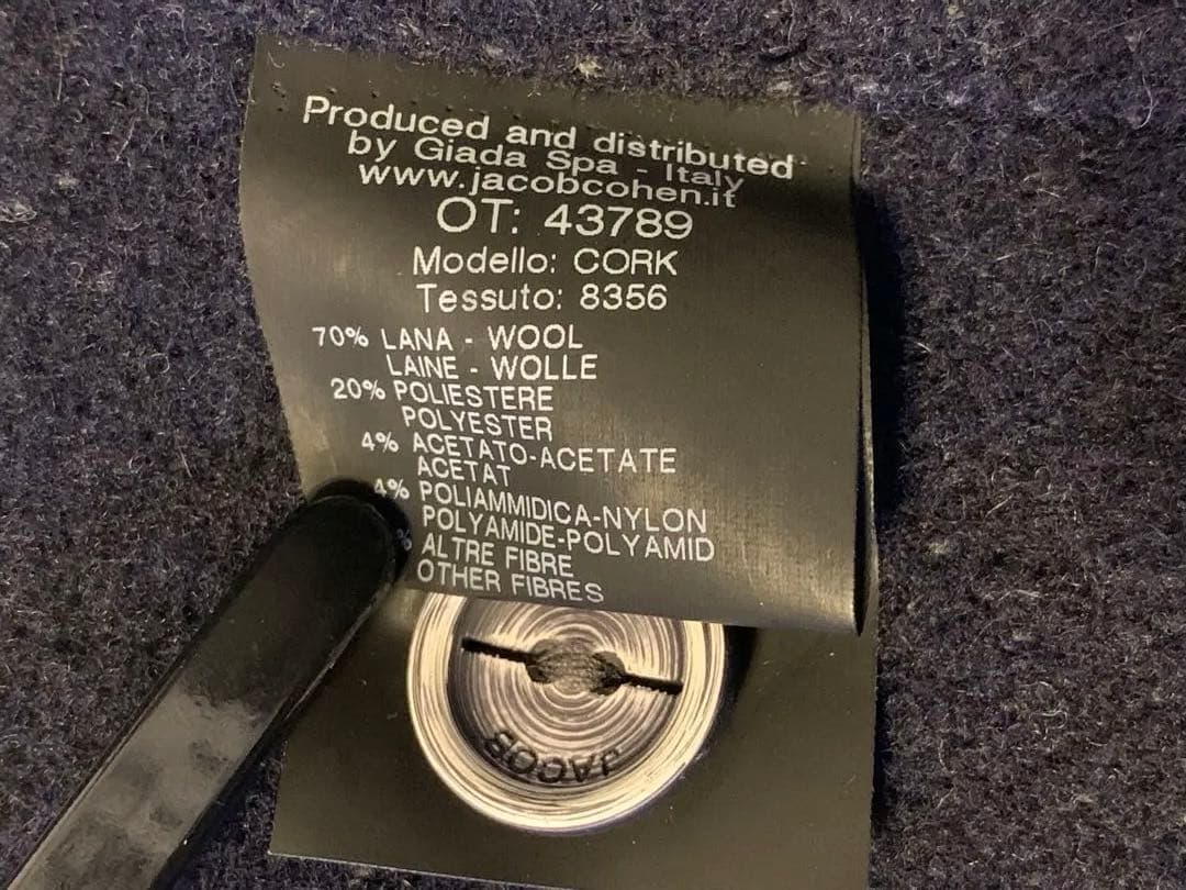 JACOB COHEN ヤコブコーエンメンズ ウールカバーオ-ルブルゾン グレー