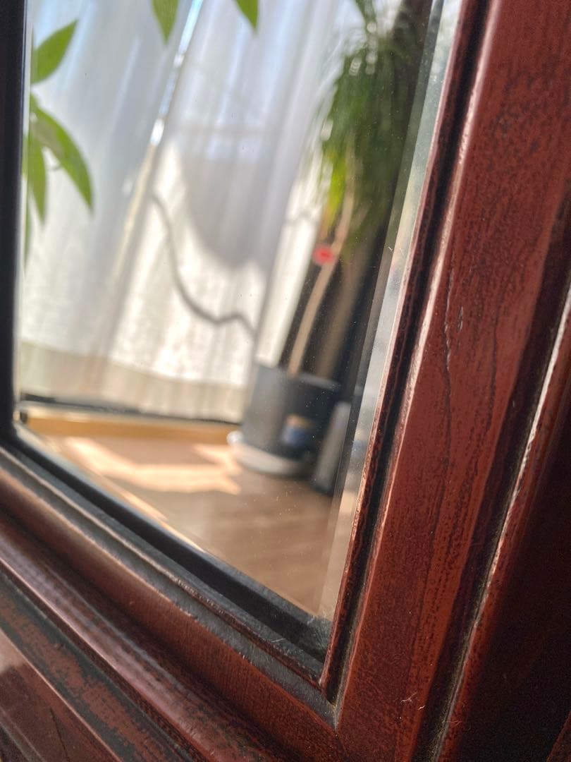 木製からくり鏡台 アンティークドレッサー 年代物