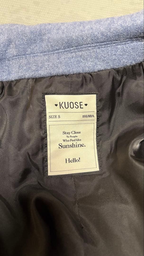 KUOSE リボンカラーコート　S