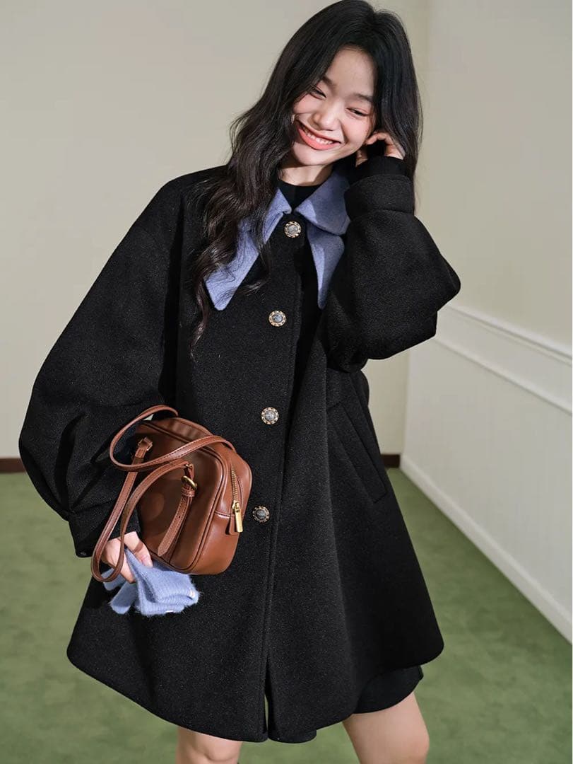 KUOSE リボンカラーコート　S