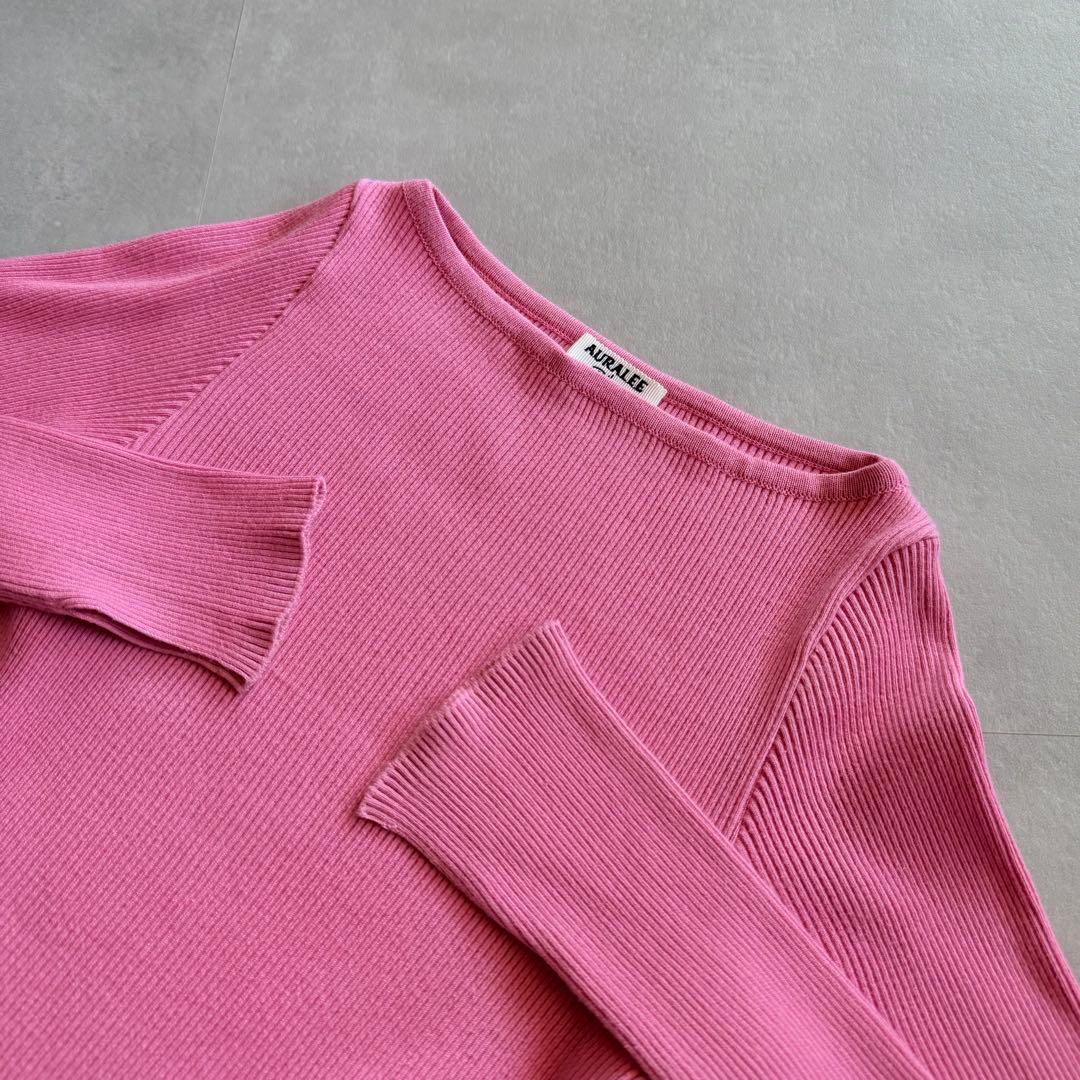 【訳あり】AURALEE RonHerman コラボ別注 ピンク ギザボート