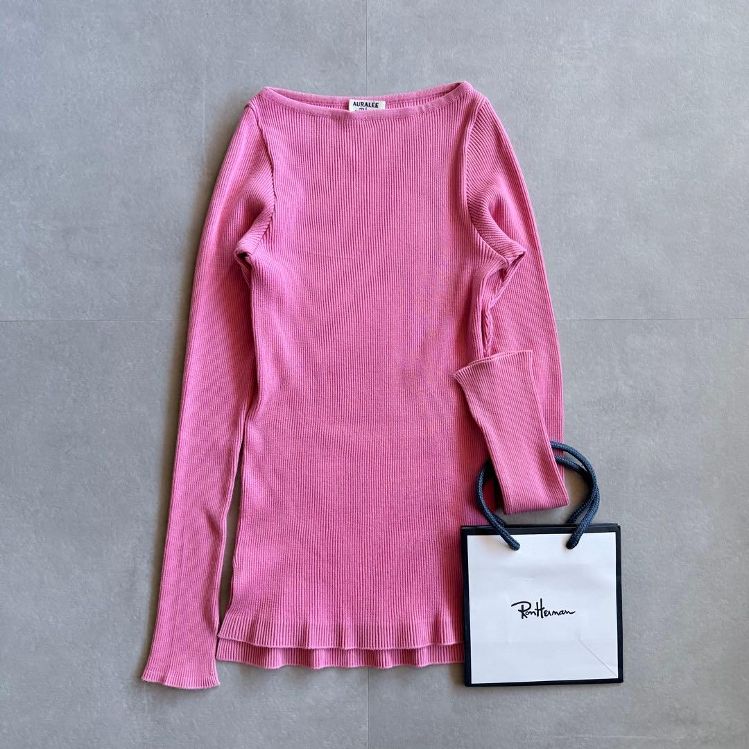 【訳あり】AURALEE RonHerman コラボ別注 ピンク ギザボート