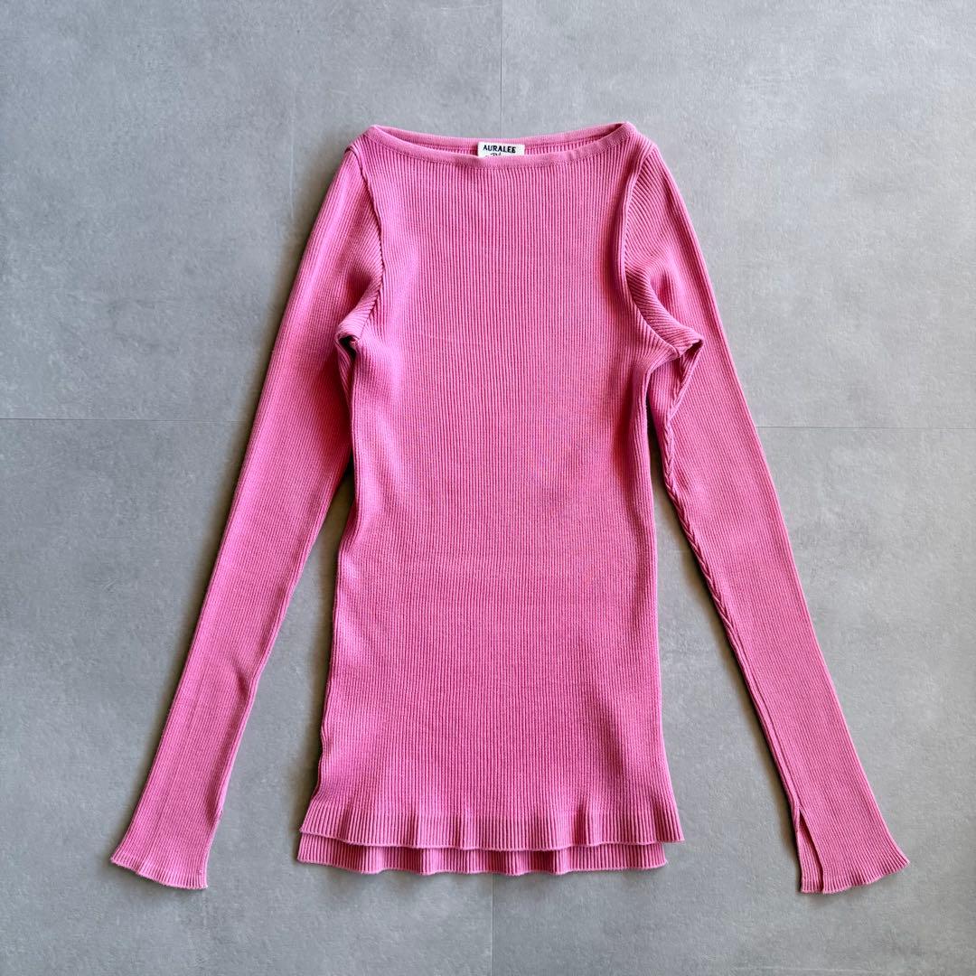 【訳あり】AURALEE RonHerman コラボ別注 ピンク ギザボート