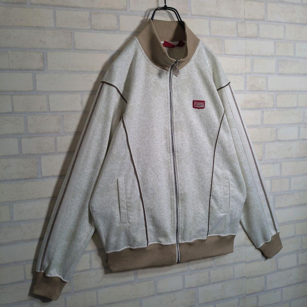 オニツカタイガー★和柄 虎刺繍 アームライン トラックジャケット ベージュ M