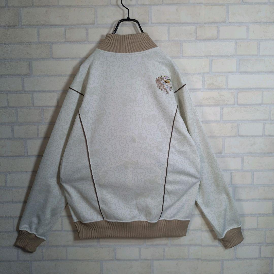 オニツカタイガー★和柄 虎刺繍 アームライン トラックジャケット ベージュ M