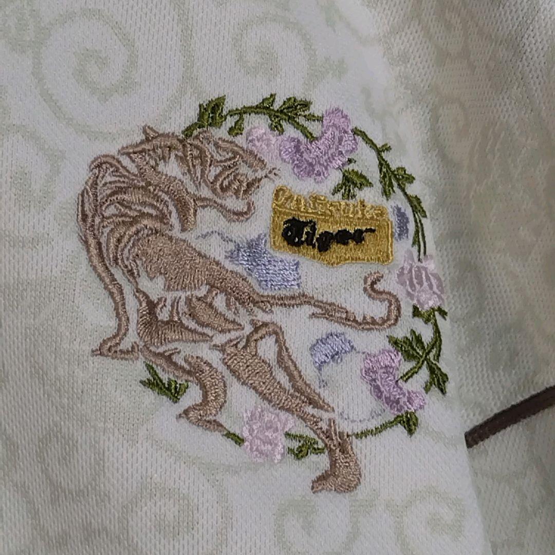 オニツカタイガー★和柄 虎刺繍 アームライン トラックジャケット ベージュ M