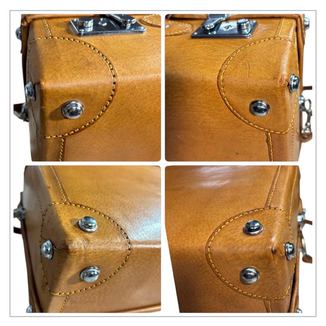 希少 アンティーク トランクケース 革製 鞄 小さいかばん 手持ち ミニトランク