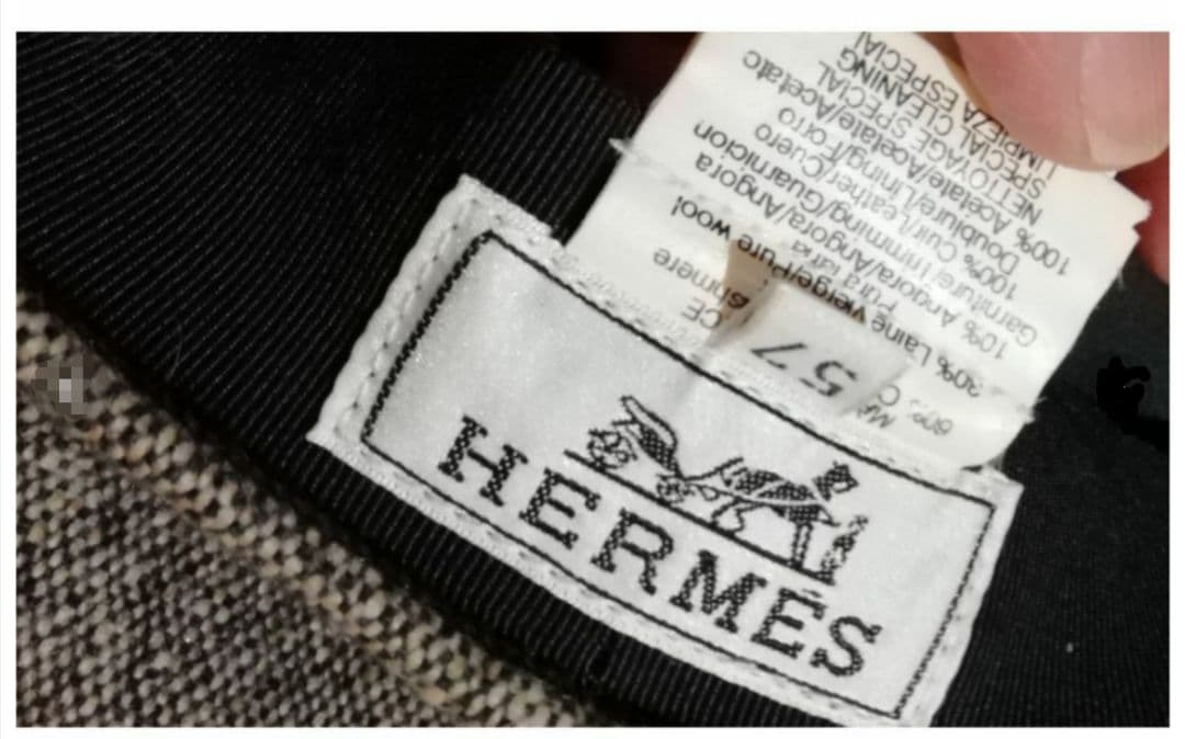 Hermès 本革　キャスケット 57cm　相当カッコいいです