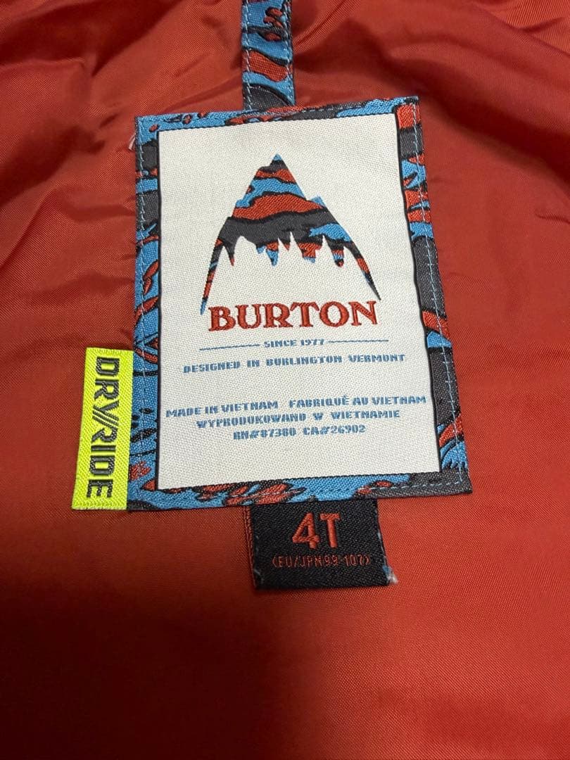 BURTON 子ども用スキー　スノボーウェア 動物柄　4T