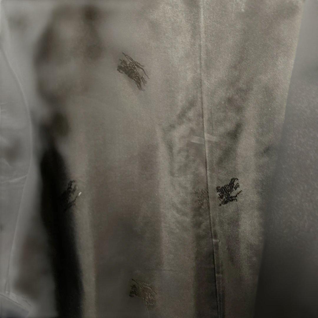 90s Burberryテーラードジャケット　エンブレム刺繍　金ボタン　紺ブレ