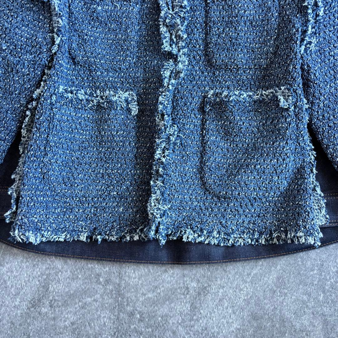 sacai サカイ2025SS 切り替えノーカラージャケット