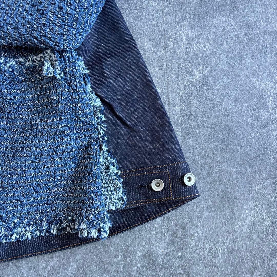 sacai サカイ2025SS 切り替えノーカラージャケット