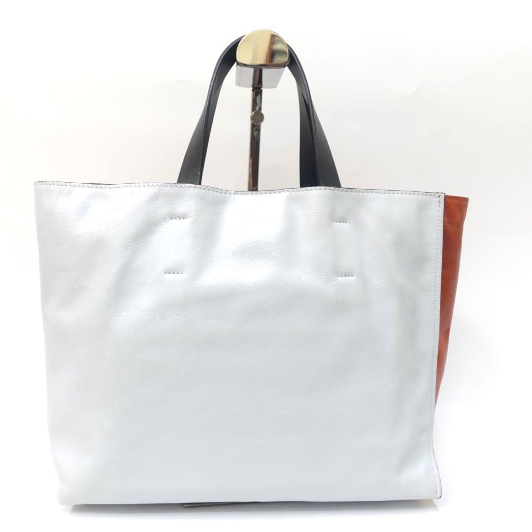 【美品】マルニ　ハンドバッグ　ミュゼオ　ソフト　バイカラー　トートバッグ