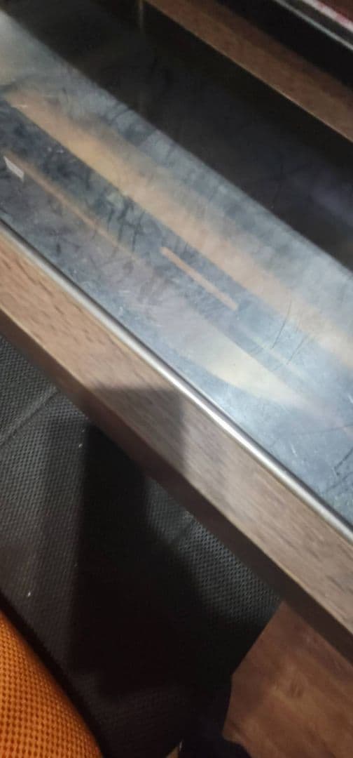 最新【famas7777】　スリーティー彫金デスク両袖　ウォルナットカラー