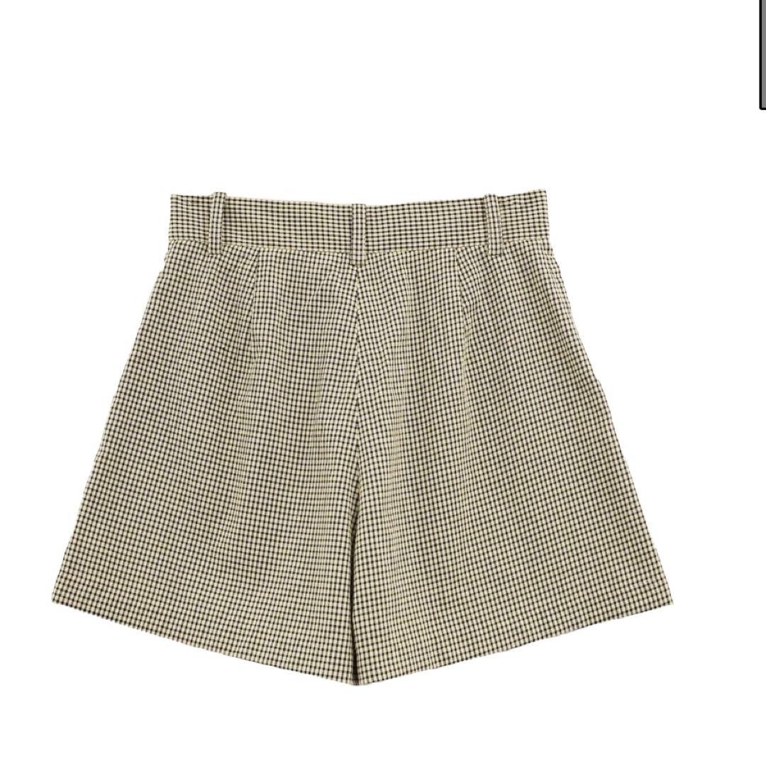 【クラステラー】チェック柄ハイウエストショートパンツ