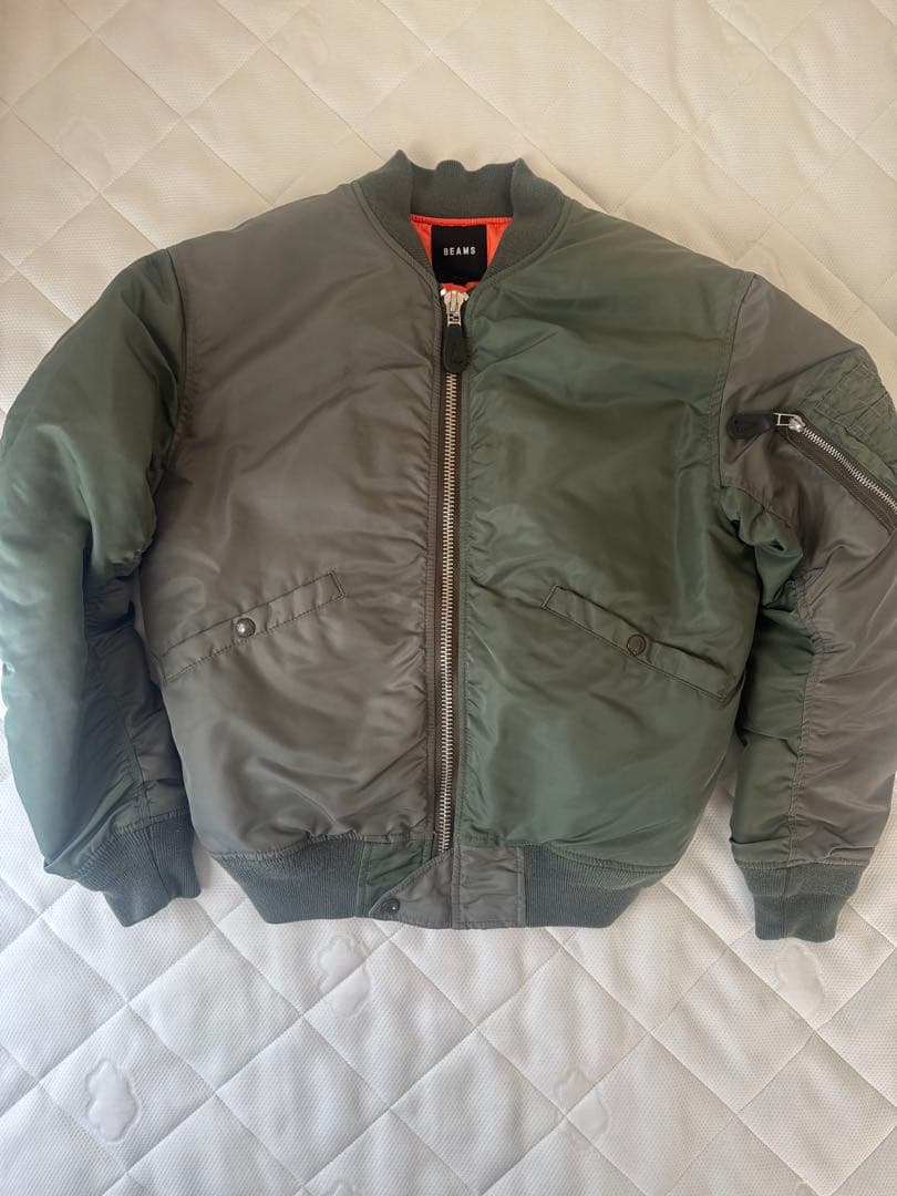 BEAMS ビームス クレイジーMA-1 ダブルジップ S