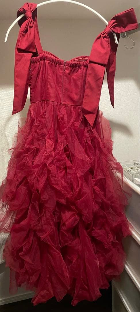 ROBEdeFLEURSローブドフルール ボリュームチュール ショルダーリボン