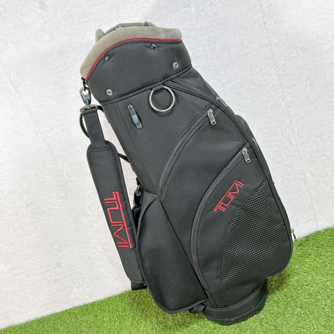 良品　TUMI トゥミ キャディバッグ 黒 ブラック 希少　ゴルフバッグ　フード