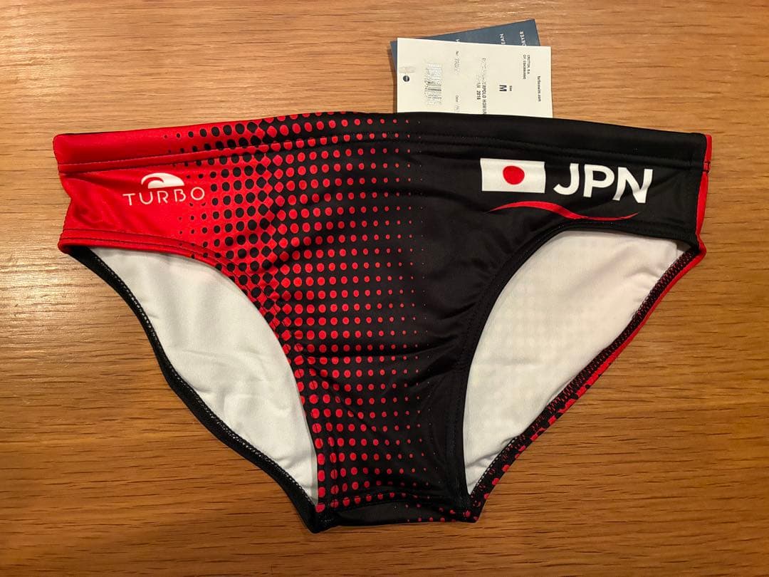 【新品】Turboメンズ水球用水着、Japanロゴ、Mサイズ