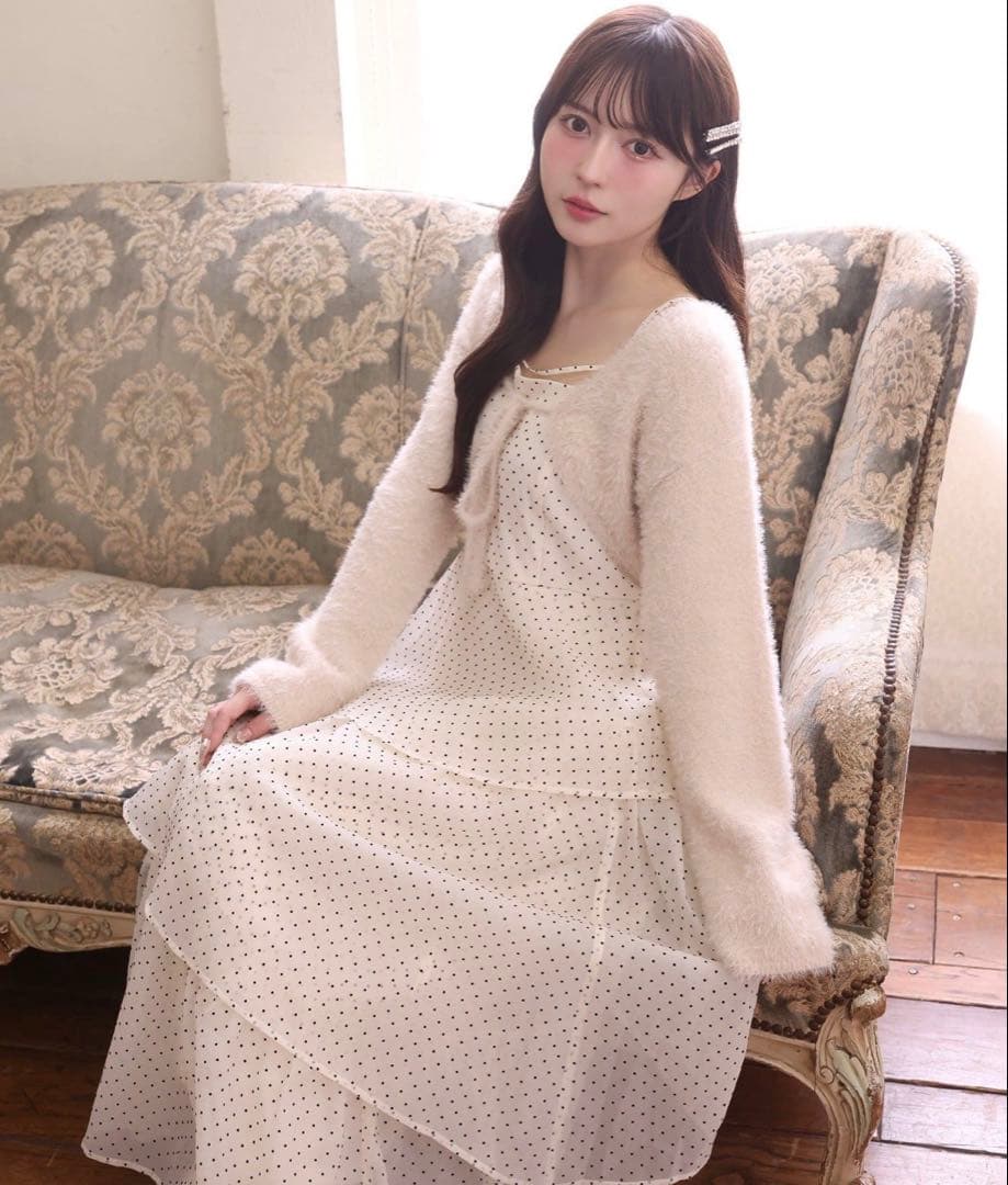 ★新品・タグ付き★NICE CLAUP ボレロセットイレヘムワンピース ドット