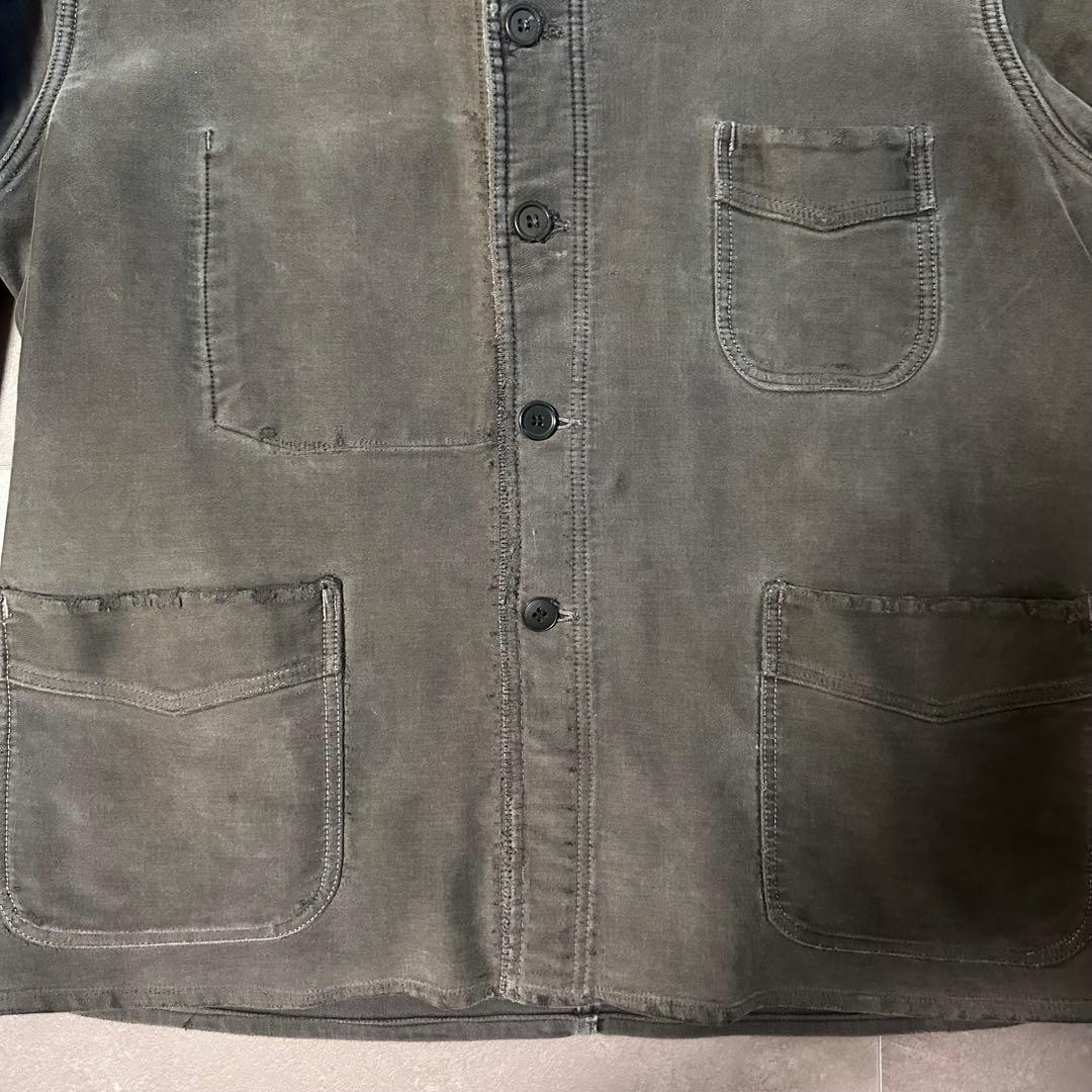 40s ブラック　モールスキン　Adolphe Lafont ユーロ　ジャケット