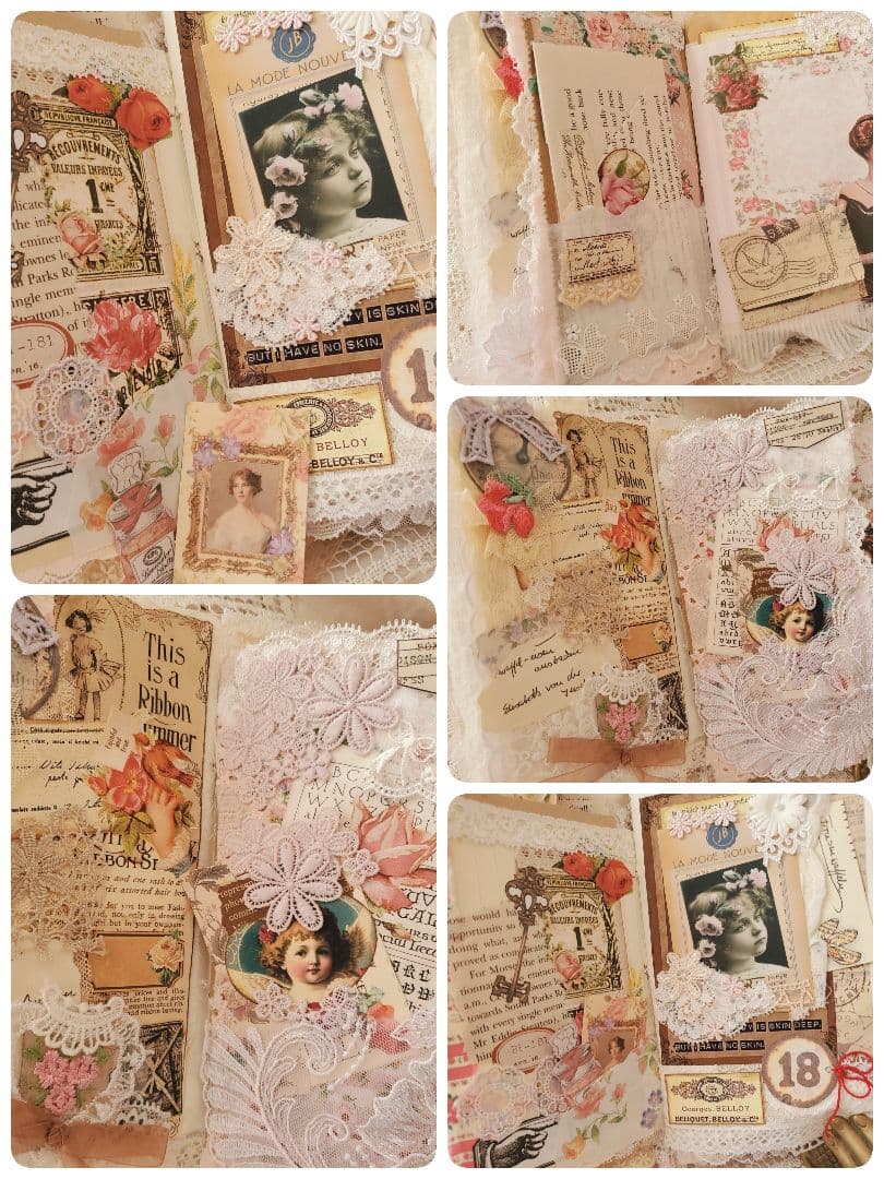 Junkjournal*コラージュジャーナル『春の天使』