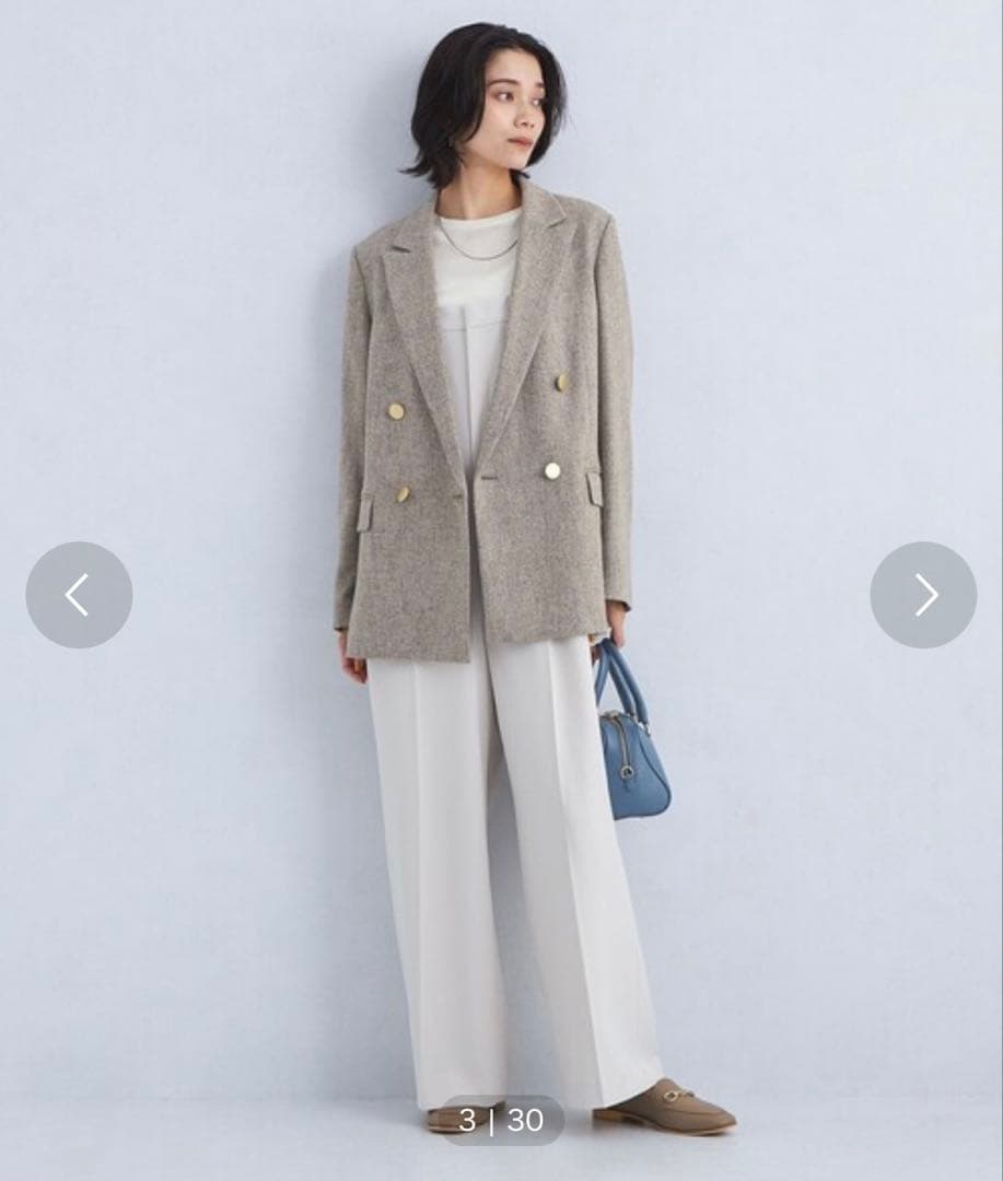 【美品✨】green label relaxingメランジツイルダブルジャケット