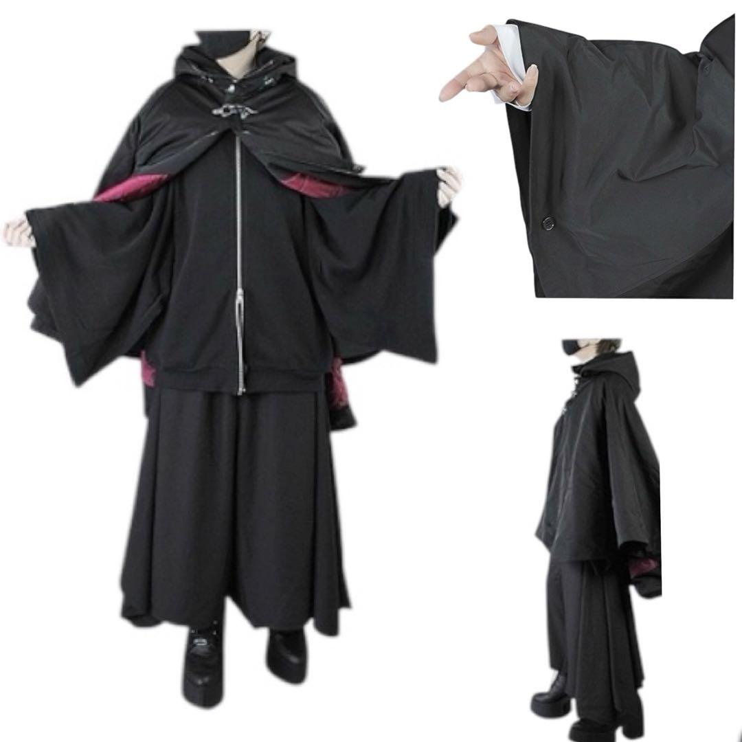 美品■Deorart■ファイヤーマン バックル フード付 マントコート フード