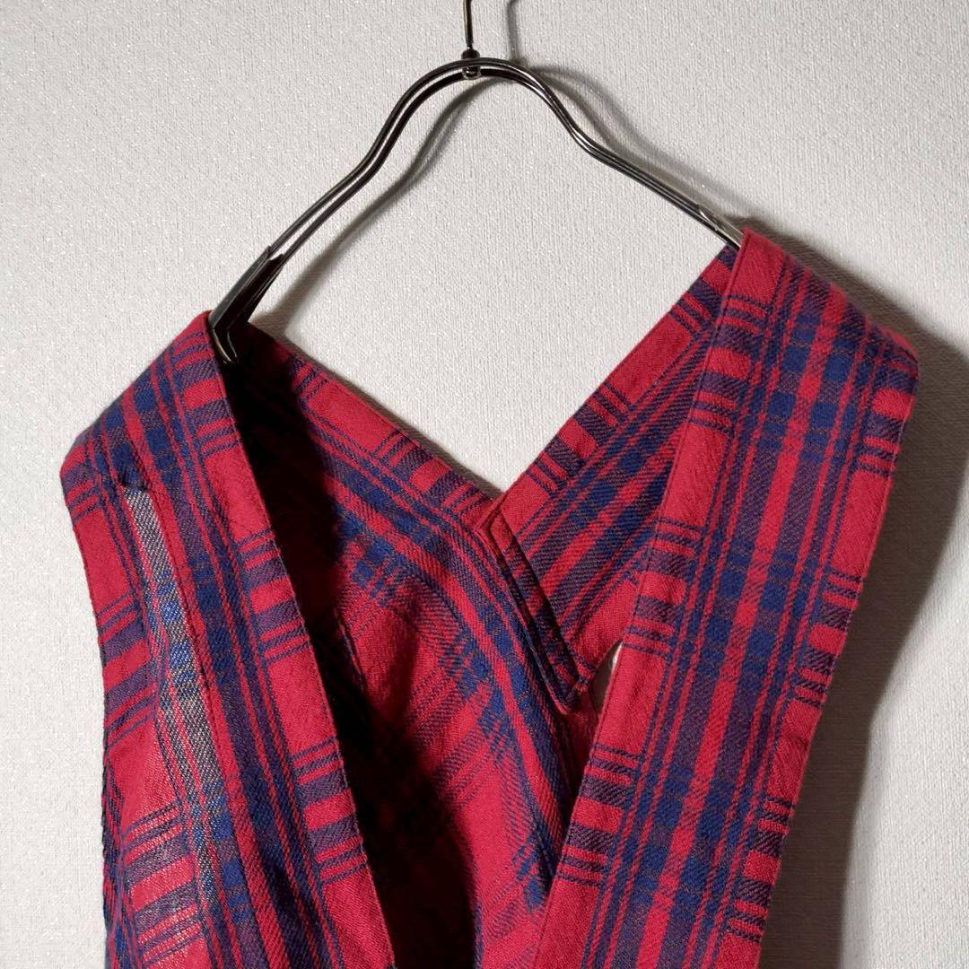 ワイズ Y's ヨウジヤマモト 変形ベスト チェック ウール アシンメトリー