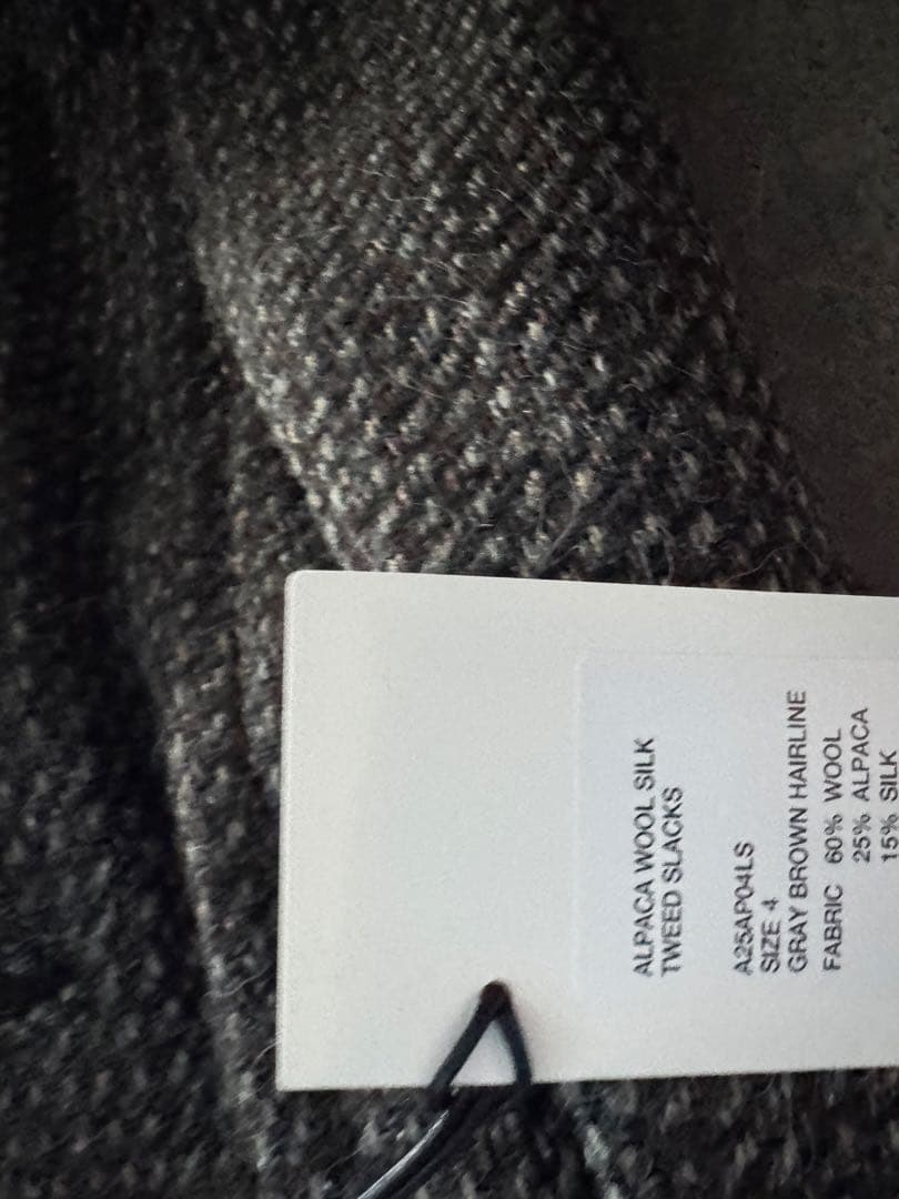 パンツ AURALEE ALPACA WOOL SILK TWEED SLACKS