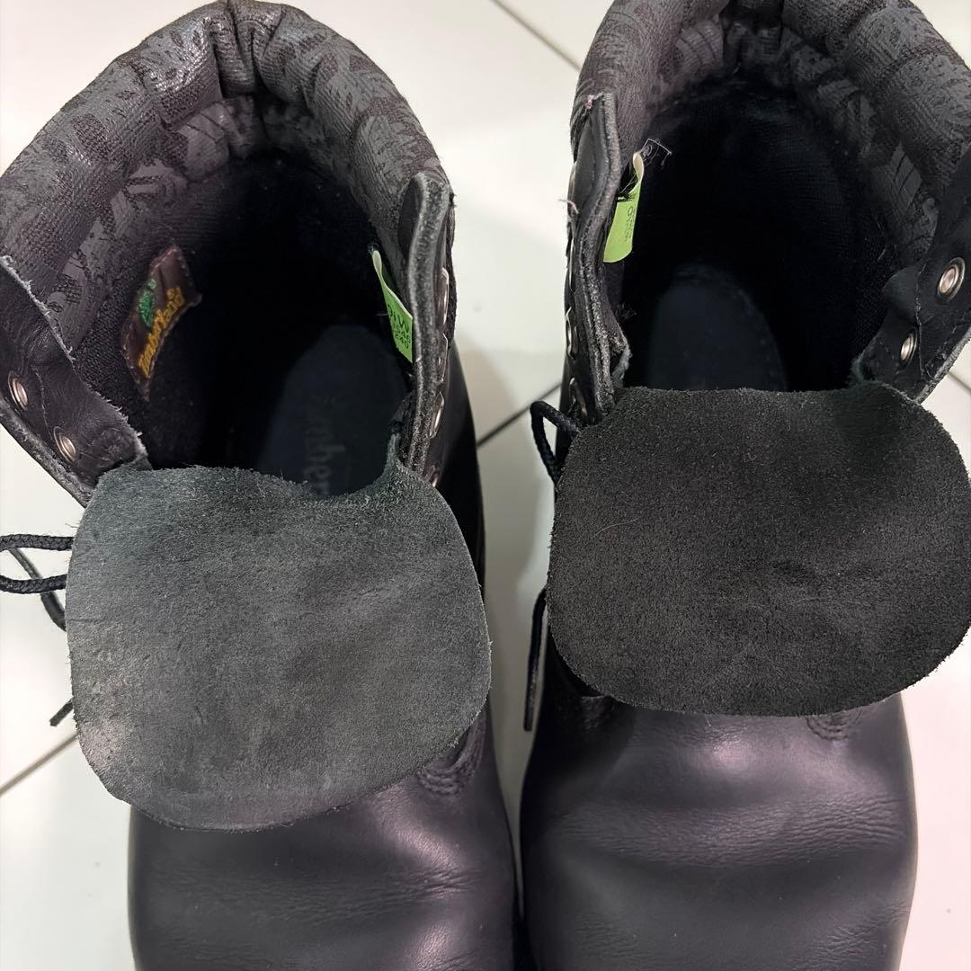 Timberland ブラックレザー ハイカットブーツ