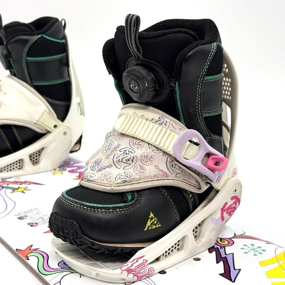 90cm K2 LIL KANDI キッズ スノーボード 3点セット 可愛い 白